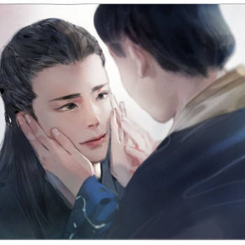 2021-04-1544三月冻桐花山河令蝎王平涂插画同人小怪物和他的大树共2