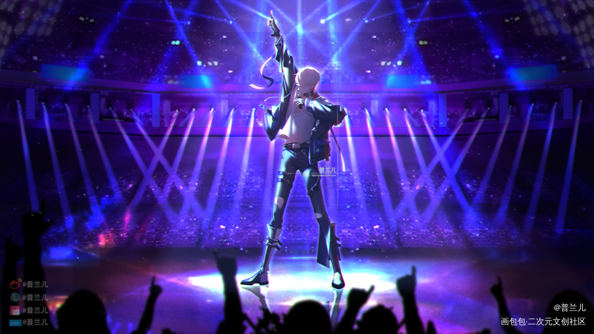 声声曲绘_犯罪心理宋声声日系插画同人犯罪心理广播剧板绘绘画作品