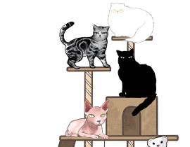 霍格沃茨全员拟猫_绘画作品