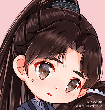 抱抱_山河令温周温客行周子舒Q版同人绘画作品