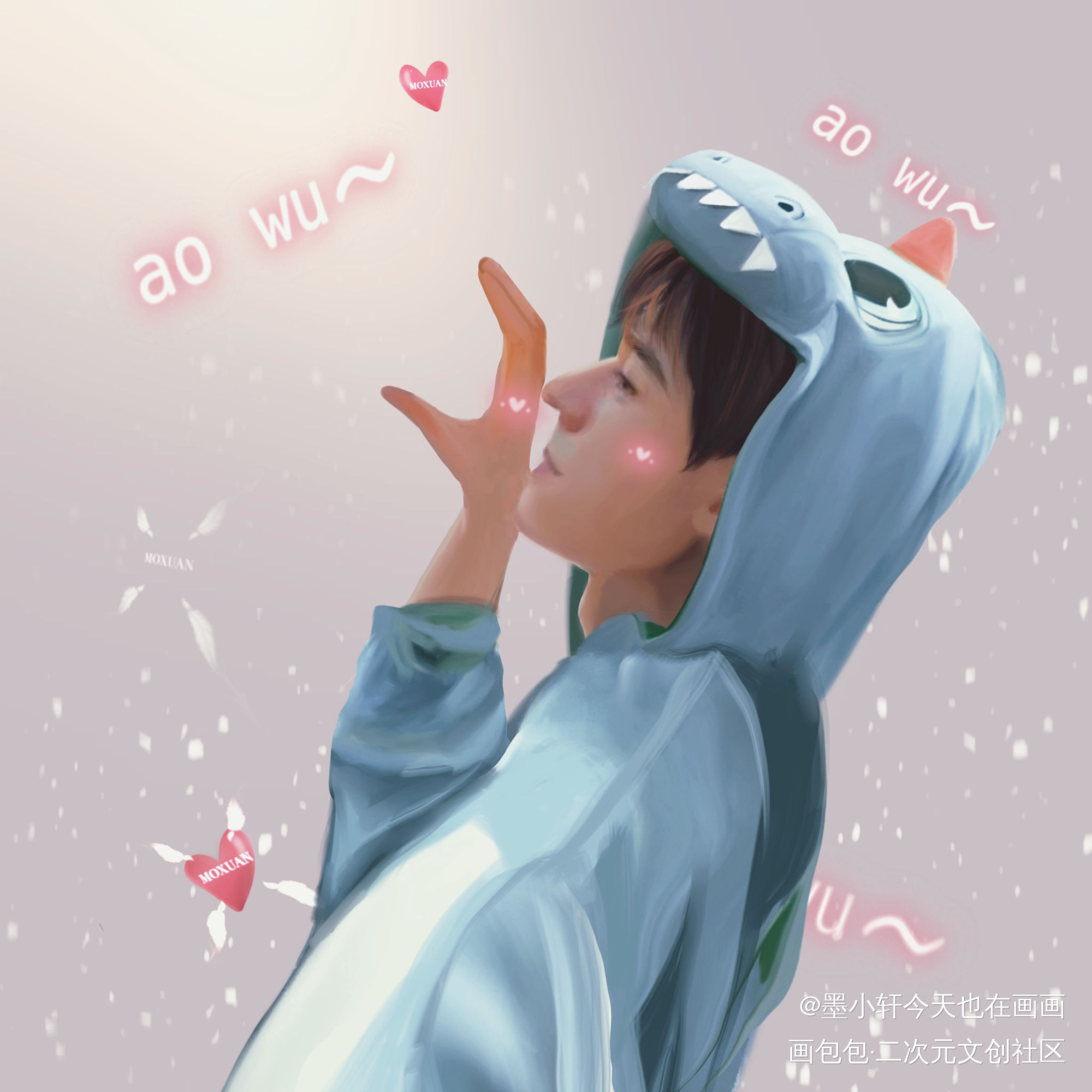 摸鱼摸鱼_山河令浪浪钉温周厚涂绘画作品