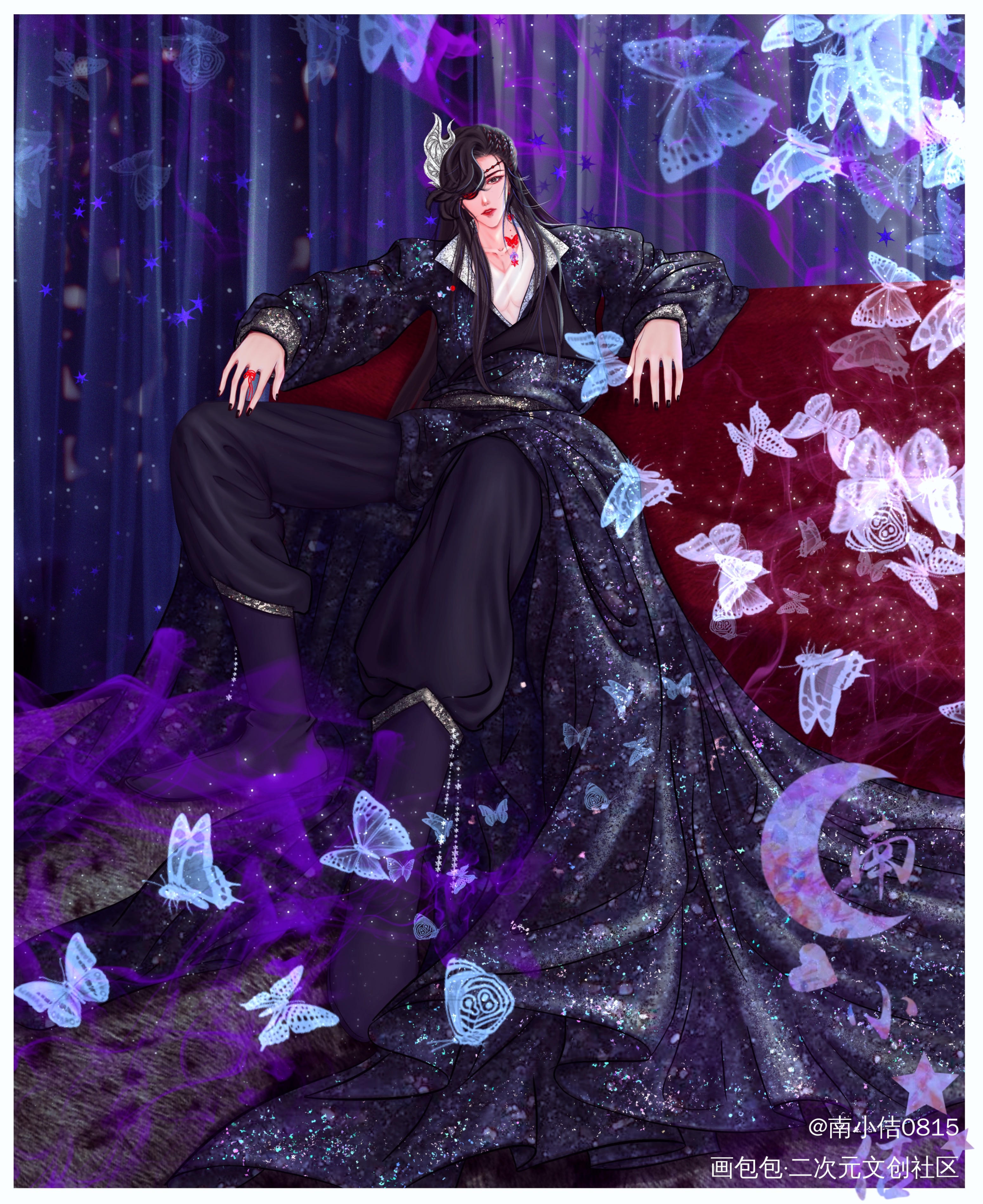 [天官赐福]同人_天官赐福古风厚涂板写绘画作品