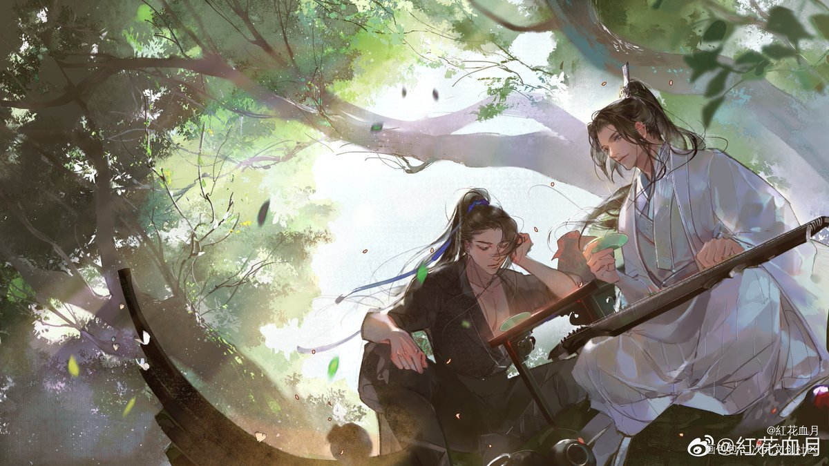 二哈_二哈和他的白猫师尊燃晚绘画作品