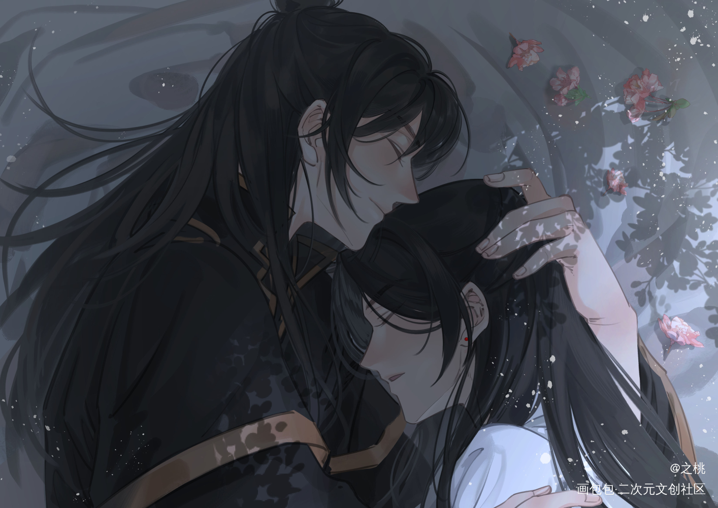 _二哈和他的白猫师尊燃晚绘画作品