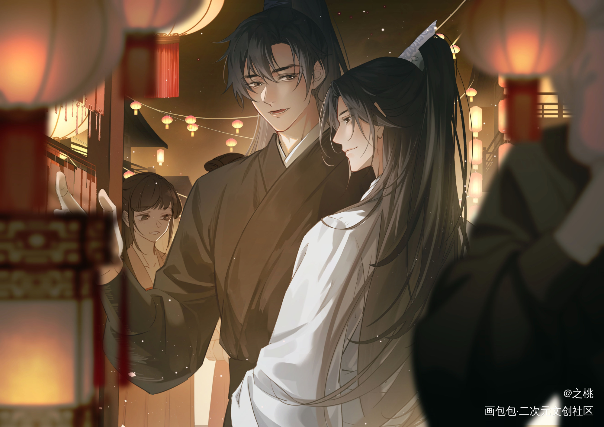 _二哈和他的白猫师尊燃晚绘画作品