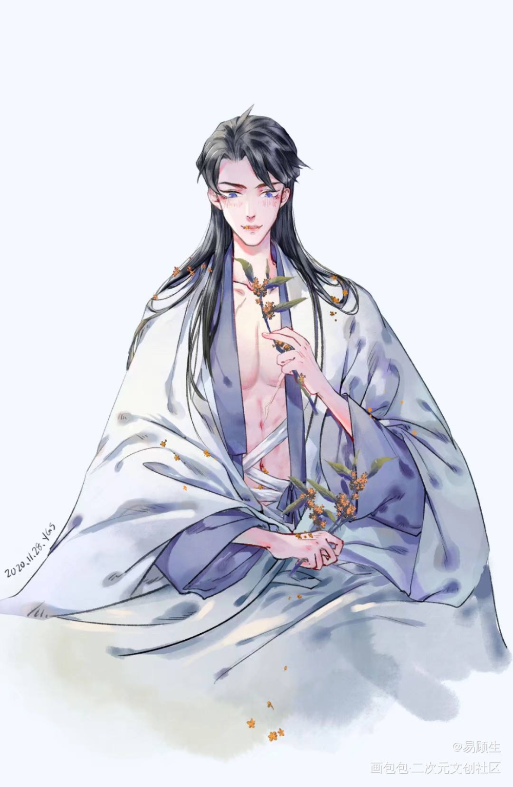 一身桂花香的庚庚宝贝！！！_杀破狼长庚古风绘画作品