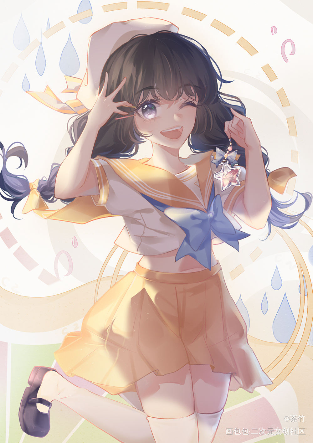少女_日系插画绘画原创绘画作品