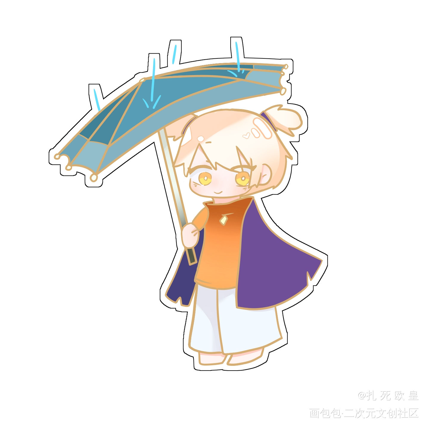 光遇小挂件_光遇平涂日系光遇sky绘画作品