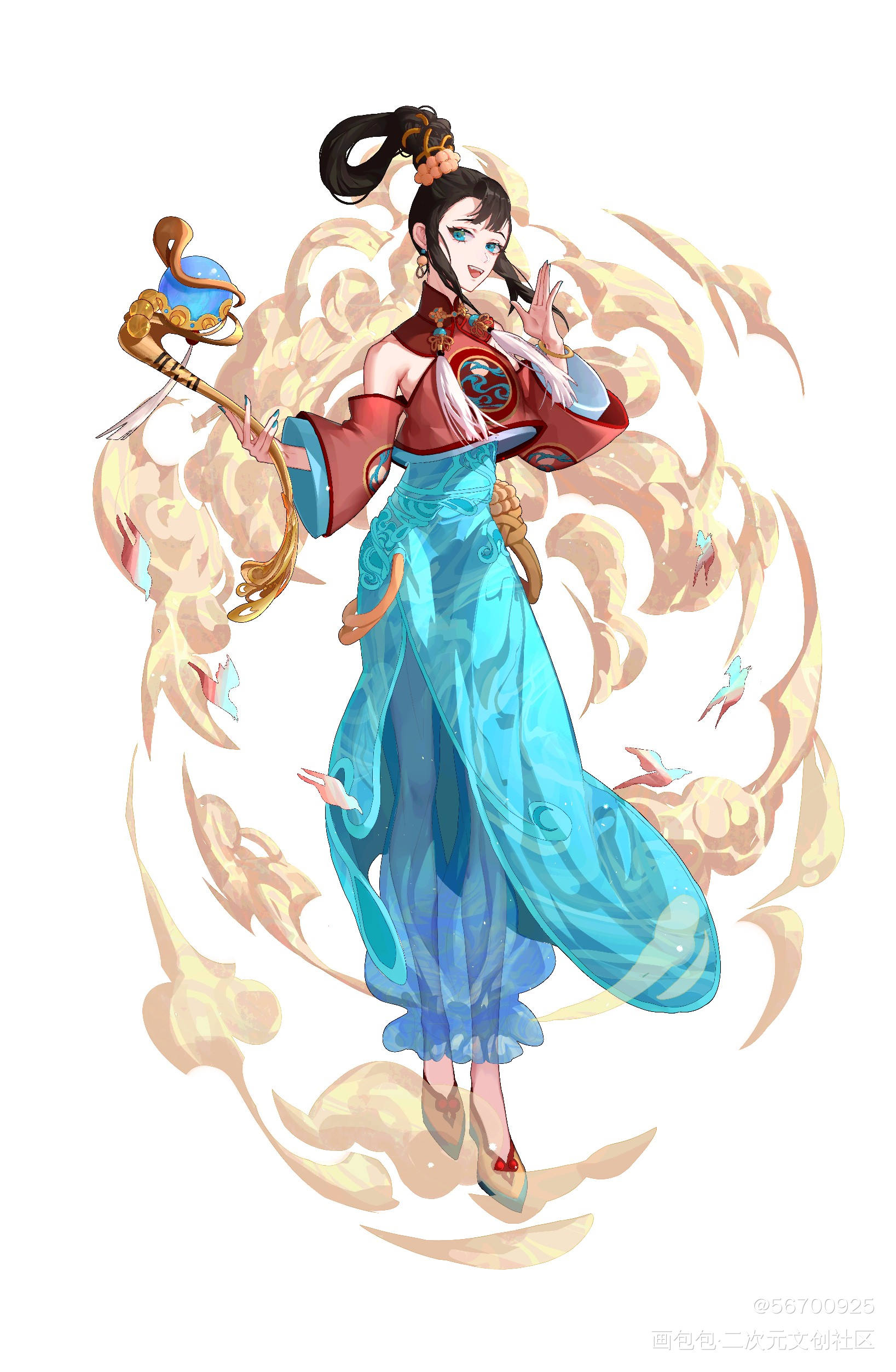 新人入驻啦_立绘平涂文物拟人绘画作品