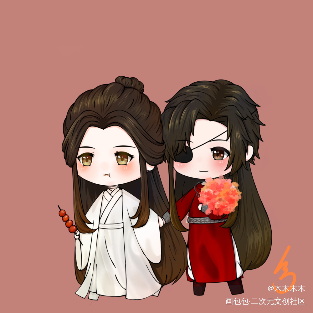 花怜_天官赐福花怜手绘Q版绘画作品