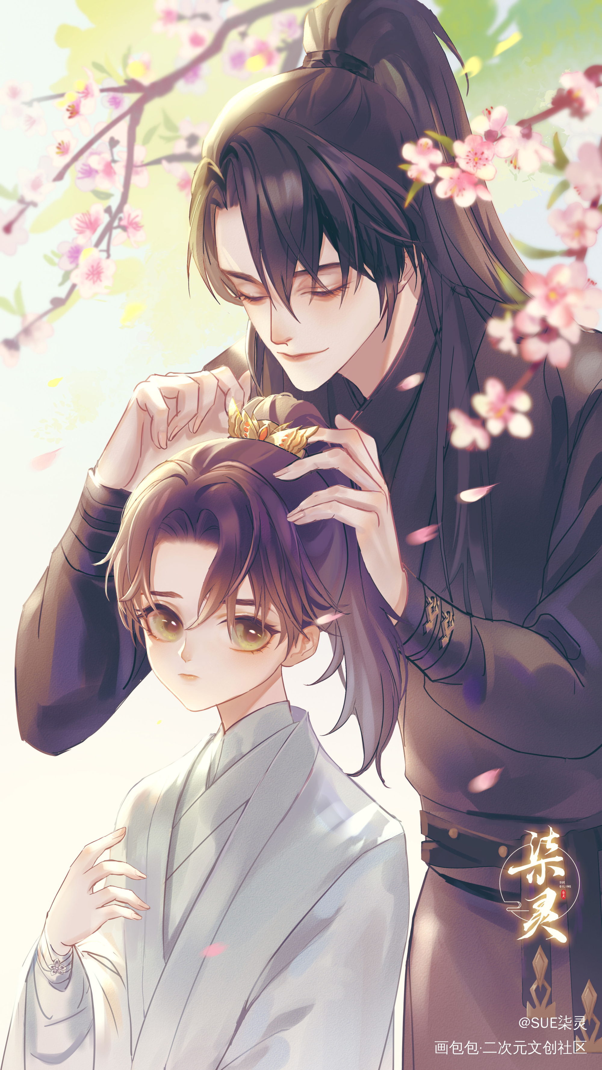 数数自己画了多少张_二哈和他的白猫师尊楚晚宁古风插画同人绘画绘画作品
