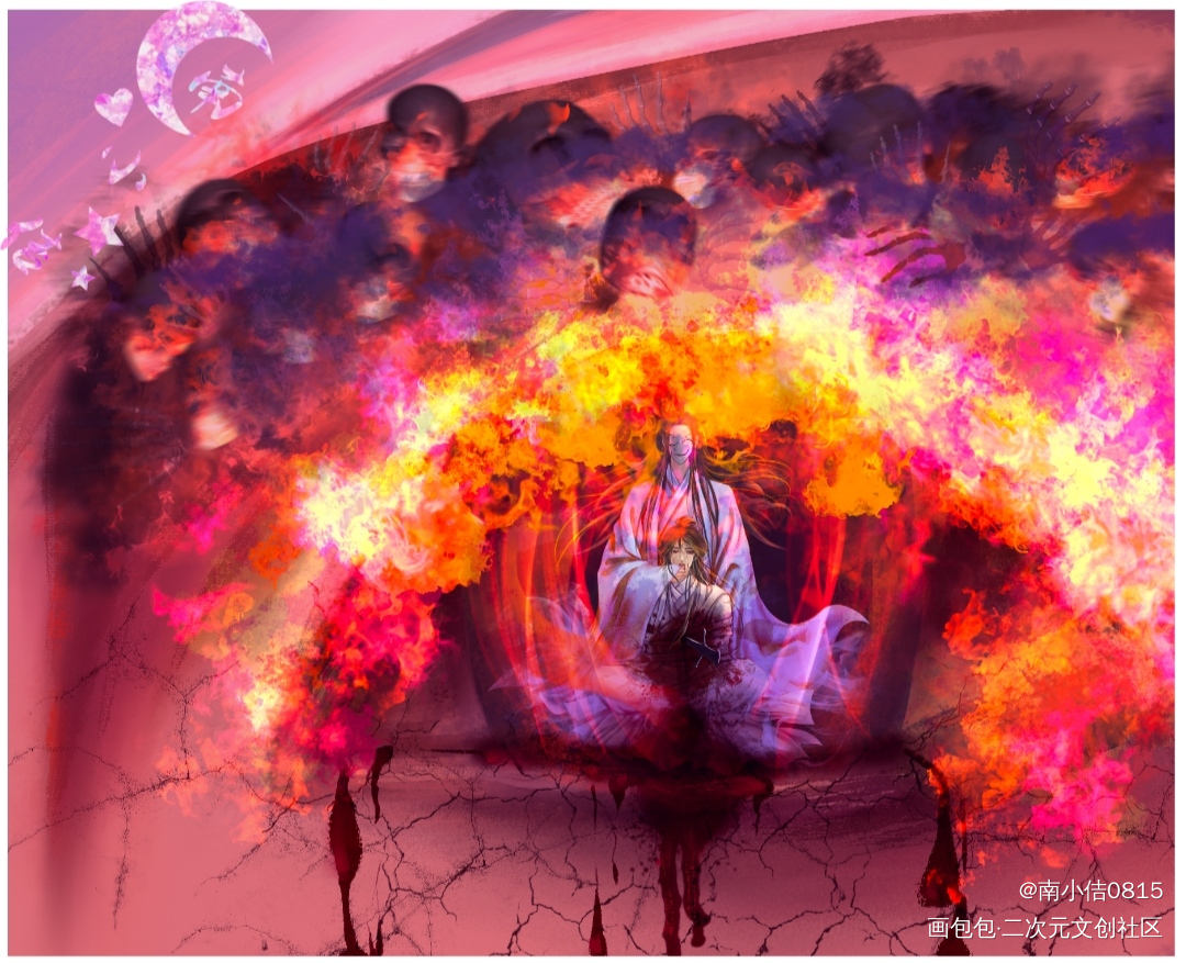 天官赐福～百剑穿心厉鬼成形_天官赐福古风厚涂板写绘画作品