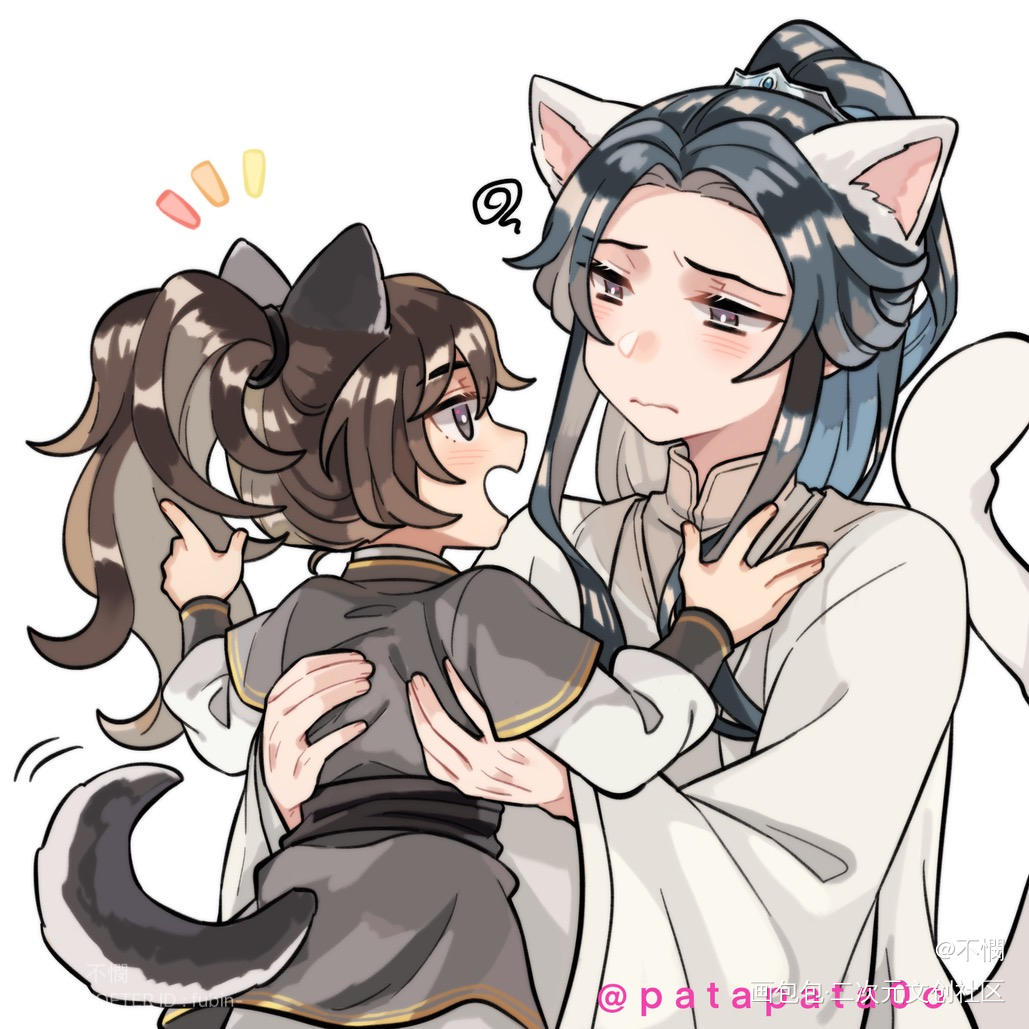 小狗子话太多了www_二哈和他的白猫师尊燃晚墨燃楚晚宁平涂同人绘画作品