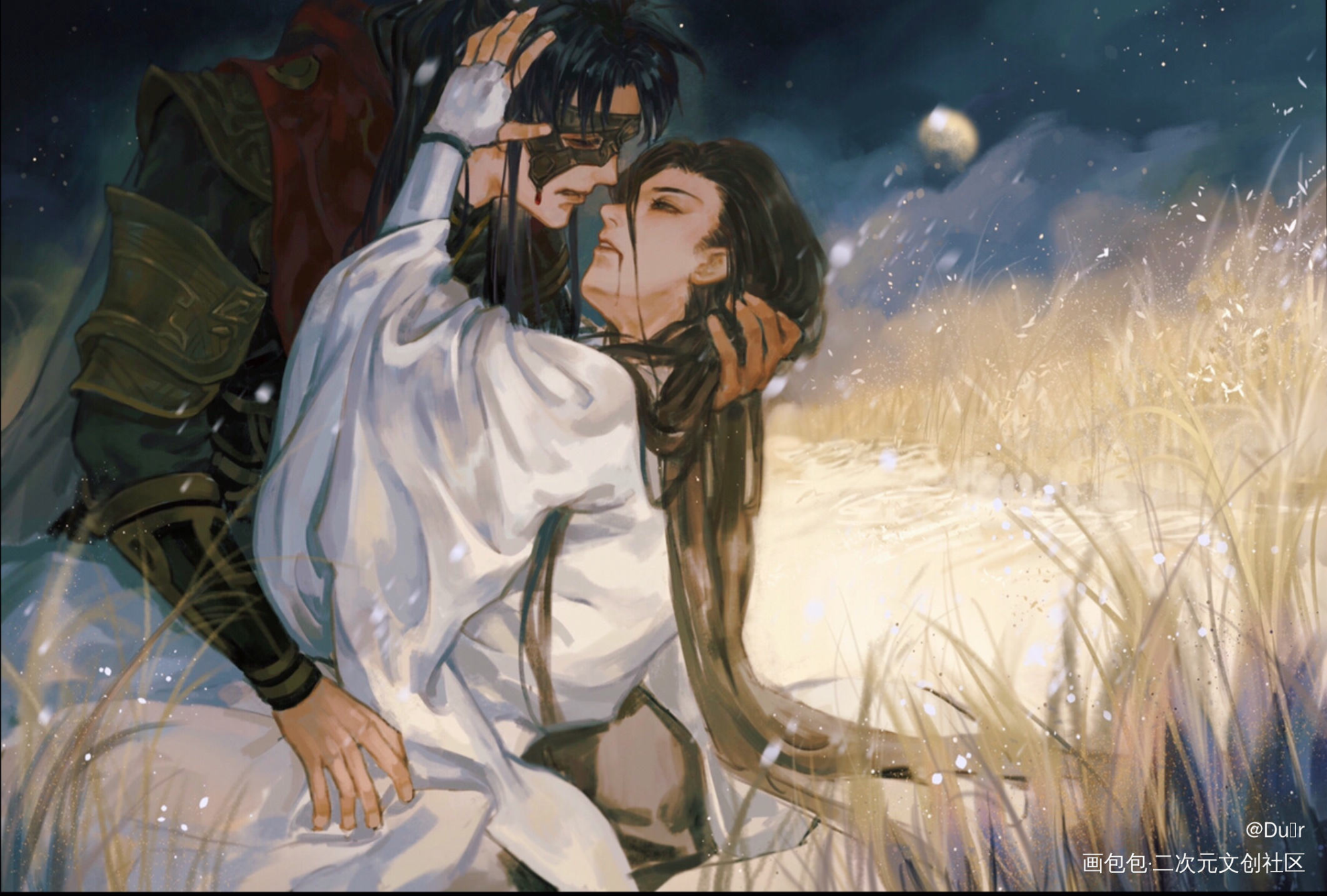 _二哈和他的白猫师尊绘画作品