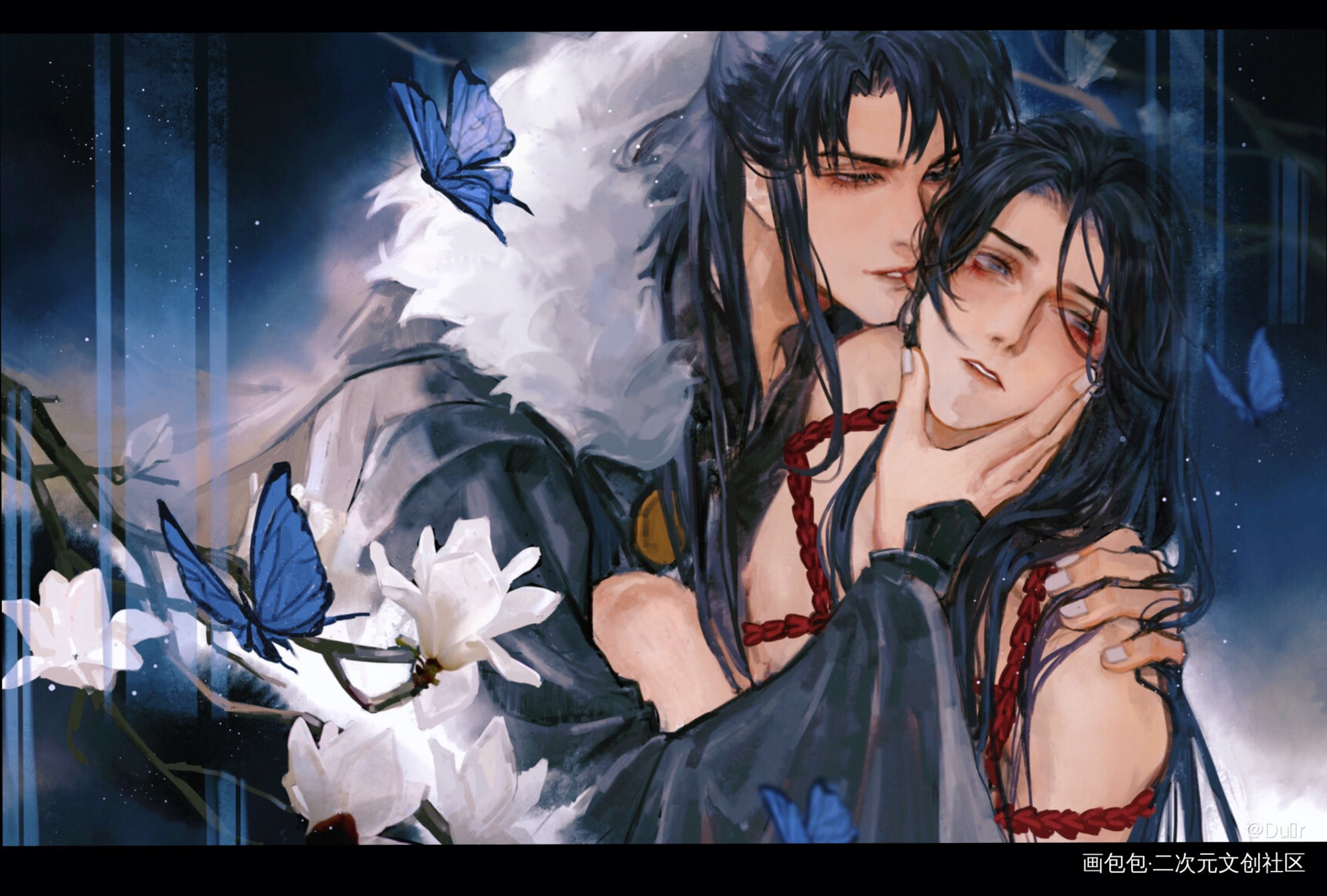 _二哈和他的白猫师尊绘画作品