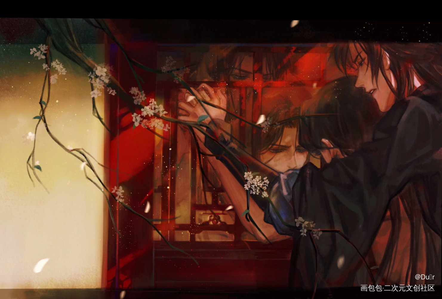 _二哈和他的白猫师尊绘画作品
