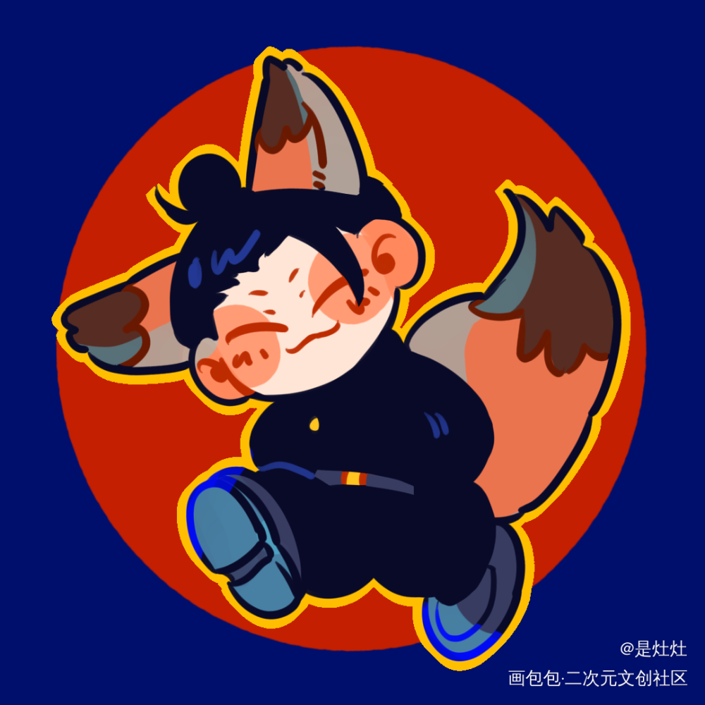 _咒术回战虎杖悠仁夏油杰Q版夏虎绘画作品