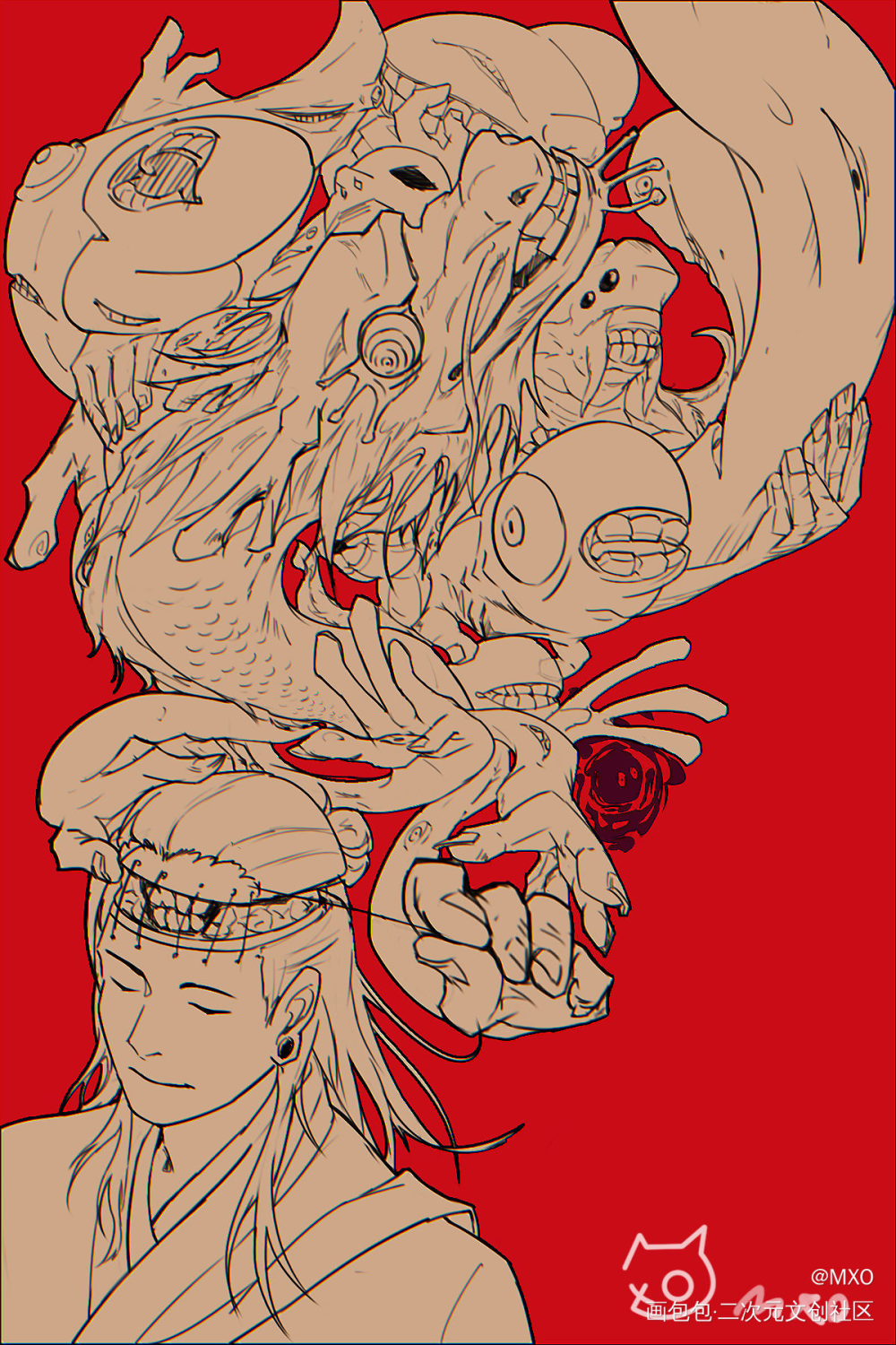 回不来的夏油杰_咒术回战夏油杰绘画作品