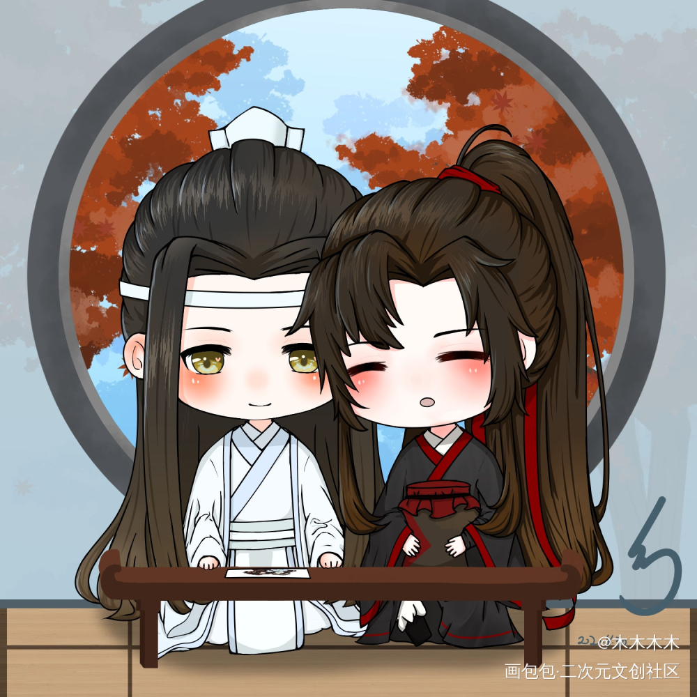 忘羡_魔道祖师忘羡手绘Q版绘画作品
