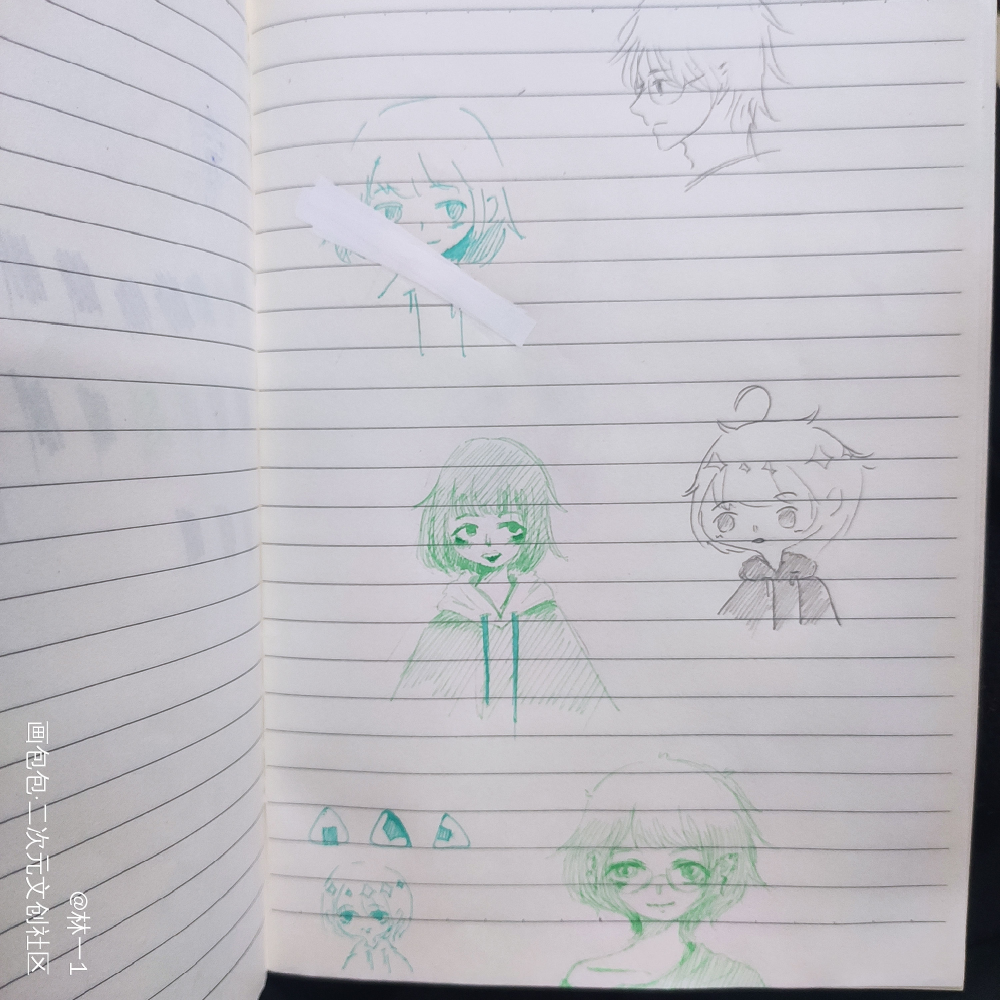 摸鱼_手绘随手摸鱼oc绘画作品
