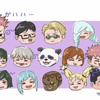 咒术回战全员向手书_虎杖悠仁咒术回战日系q版绘画作品