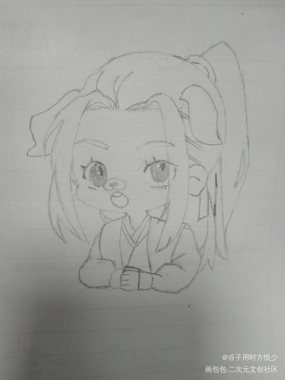 之前临摹的一张狗狗羡_魔道祖师临摹绘画作品