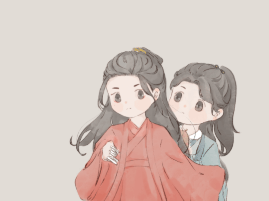 (*•̀ᴗ•́*)و ̑̑_山河令温周古风水彩Q版同人绘画作品