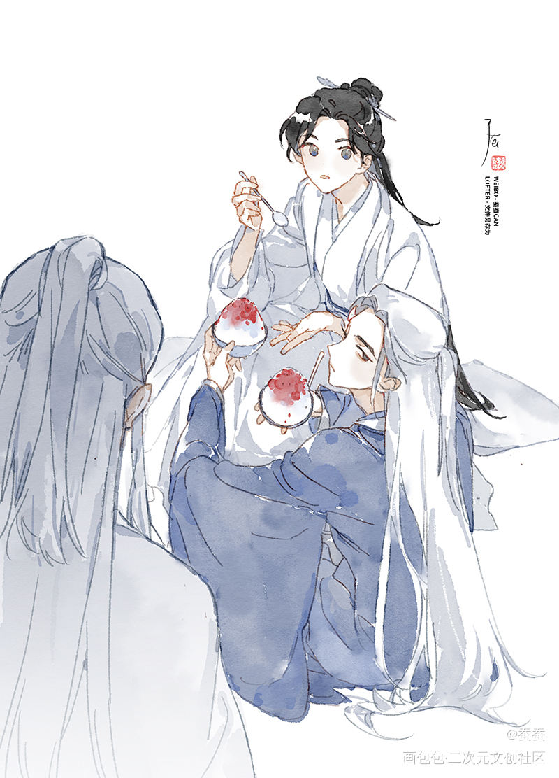 吃冰呐？给我来一碗_山河令浪浪钉温周叶白衣温客行周子舒绘画作品