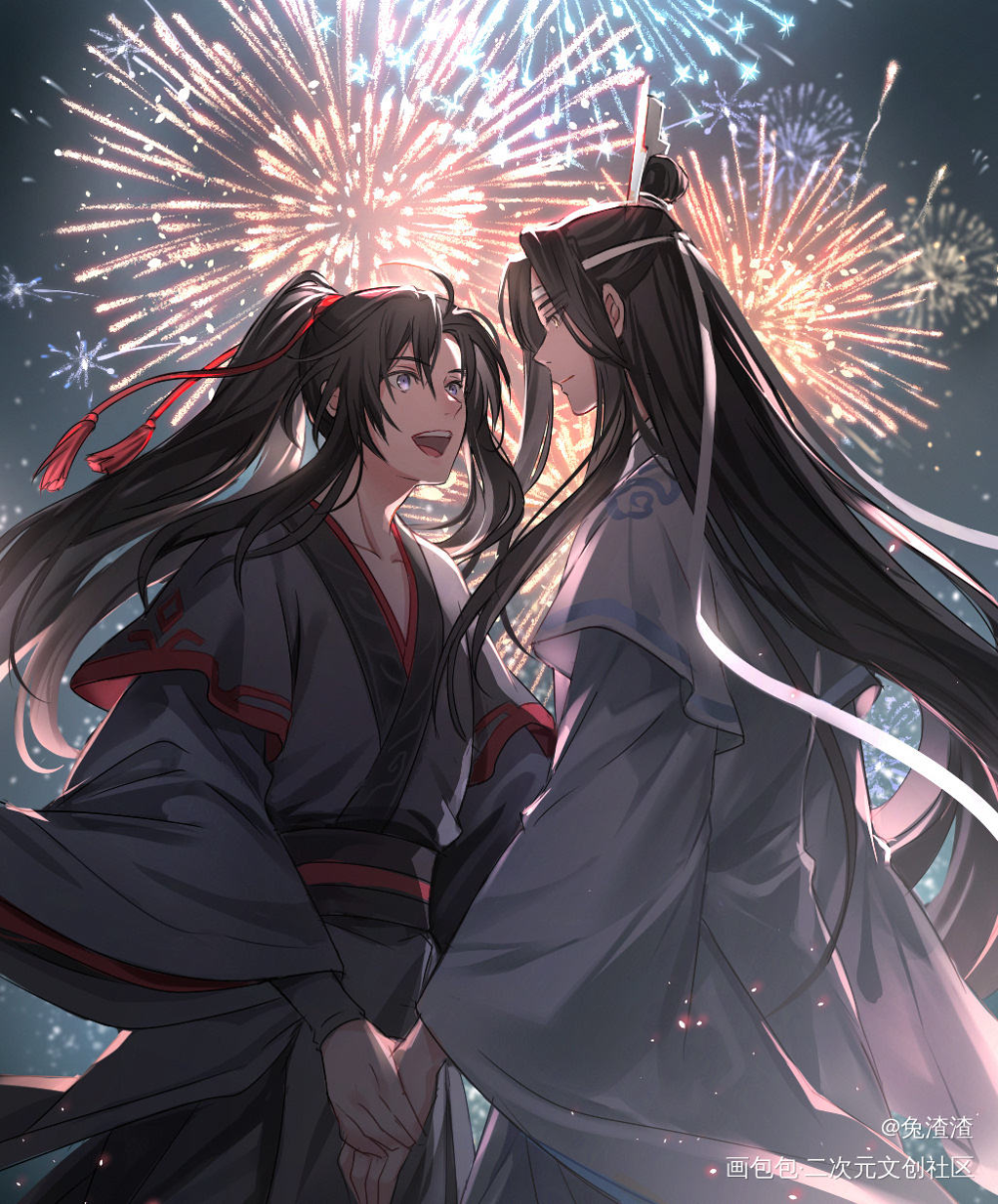 煙花_魔道祖师忘羡绘画作品