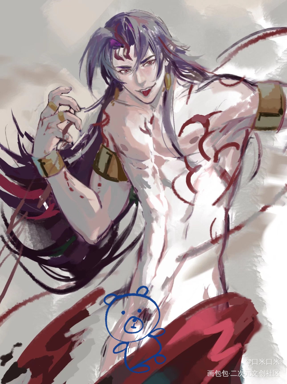 阿修罗_同人阿修罗阴阳师手游绘画作品