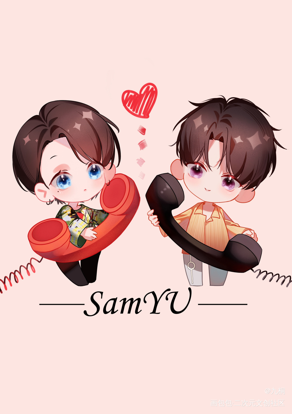 滴~电话接通中~_samyu杨宇腾林子闳明星同人绘画作品