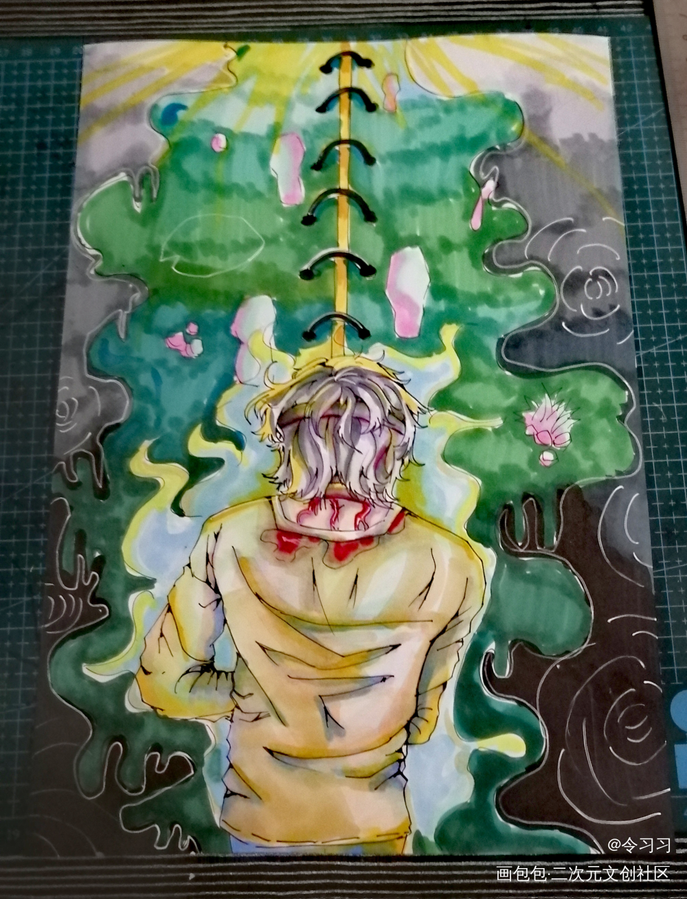 跟着_意识流令习习练习原创绘画作品