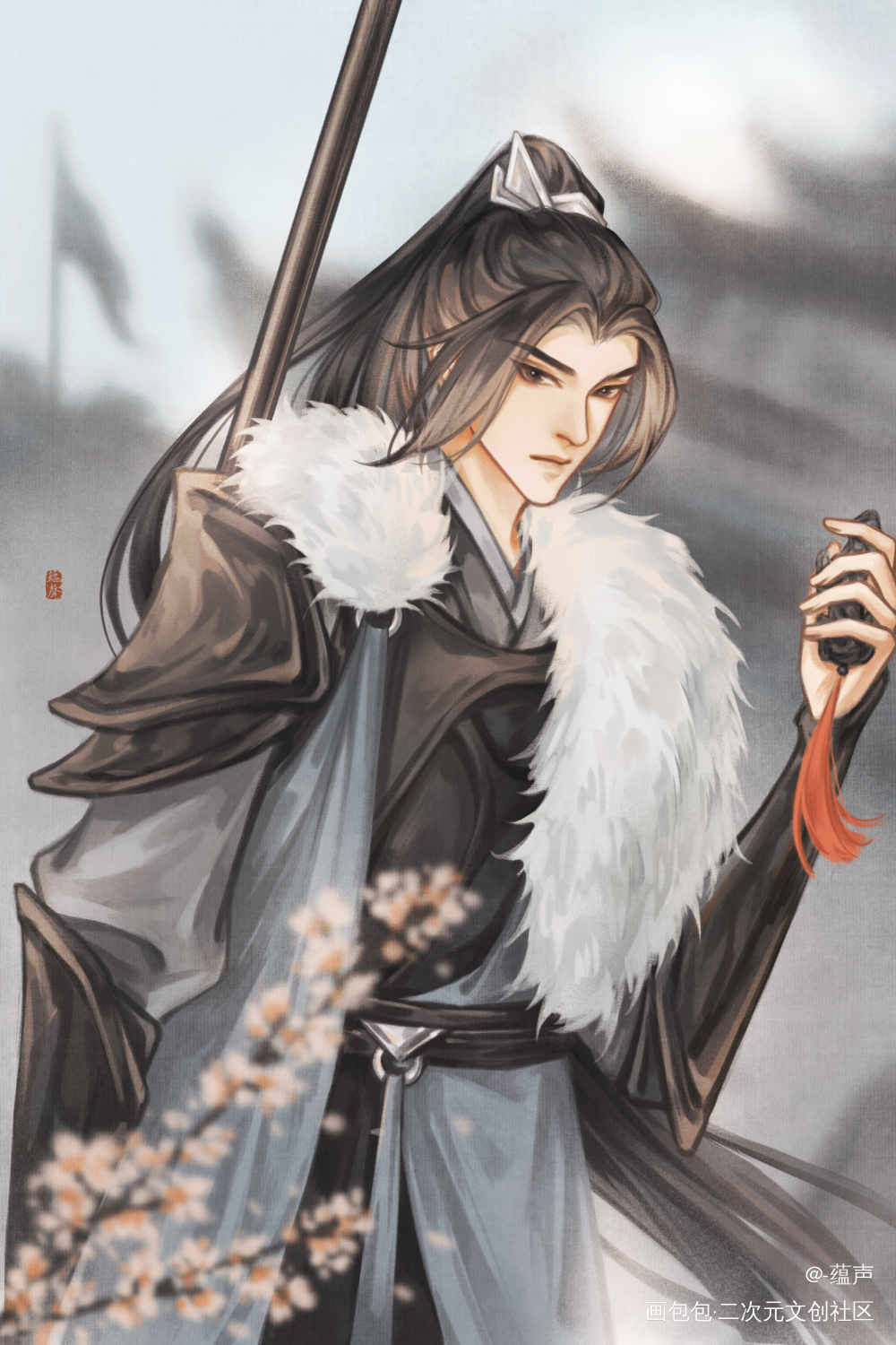 安定侯_杀破狼顾昀绘画作品