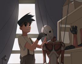 造人偶的男孩_绘画作品