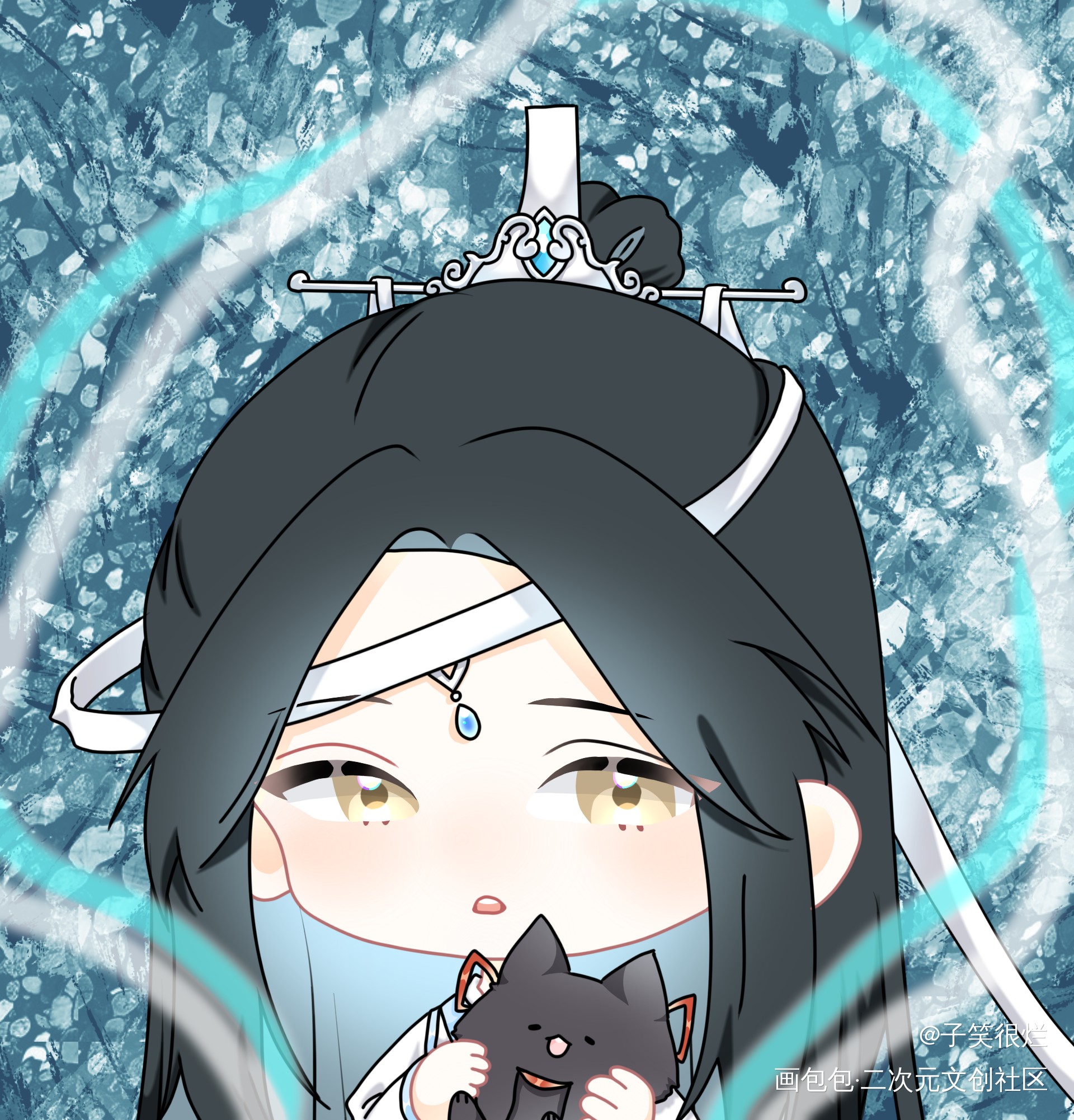 忘羡059_魔道祖师忘羡蓝忘机魏无羡魏无羡蓝忘机Q版同人绘画作品
