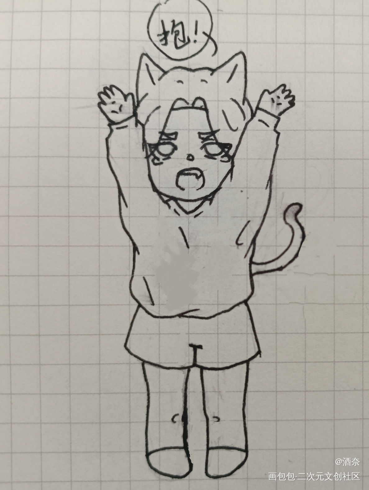 达咩达咩_手绘Q版原创绘画作品