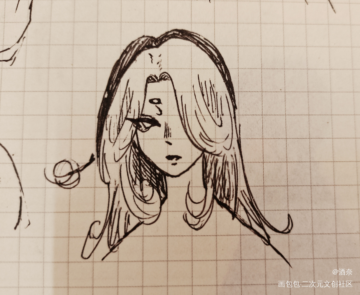 想画一个?大的高冷御姐…但…_手绘原创绘画作品