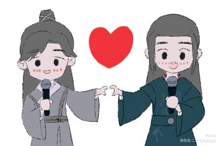 比心心～_山河令浪浪钉绘画作品