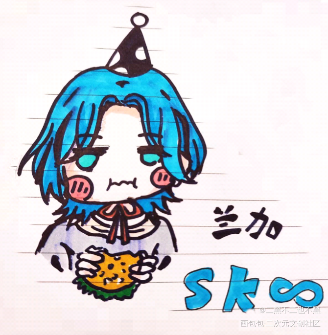 兰加小可爱_无限滑板驰河兰加Q版绘画作品