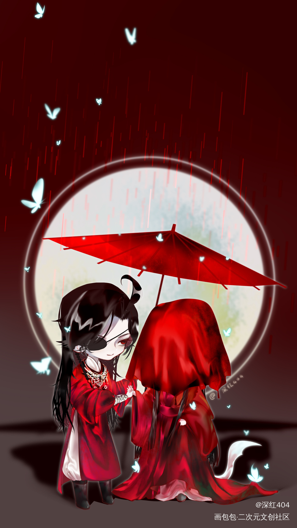 结   婚_天官赐福花怜谢怜花城Q版绘画作品