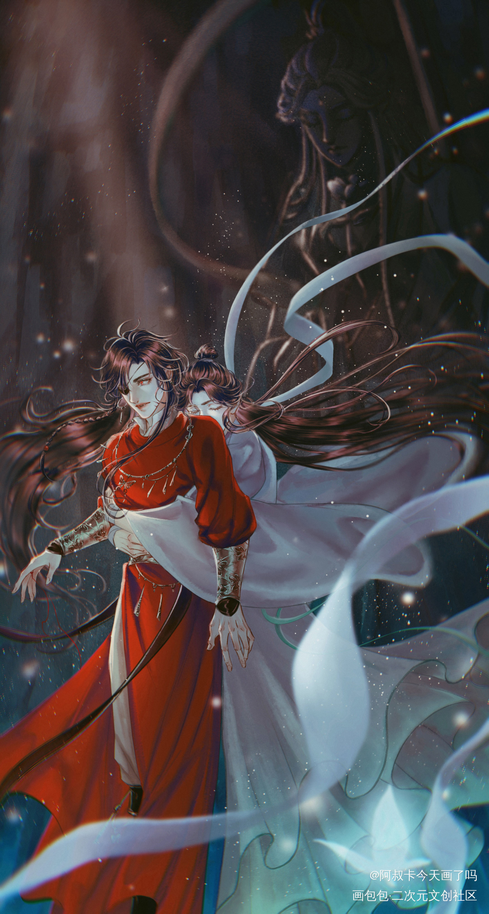 万神窟告白_天官赐福花怜谢怜花城墨香铜臭绘画作品