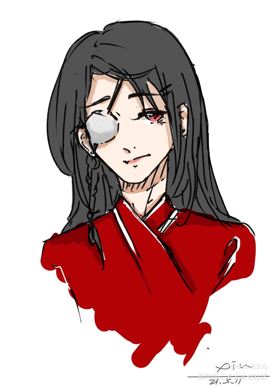 天官赐福_手绘绘画作品