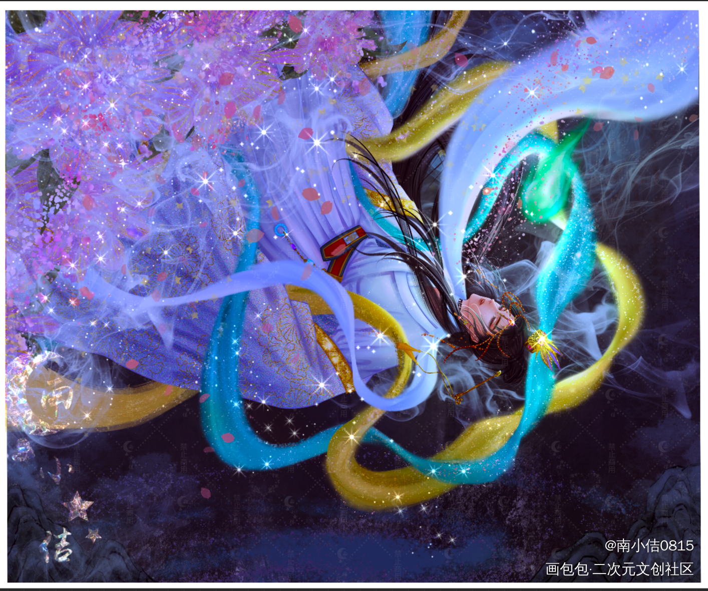 [天官赐福]同人图_天官赐福花怜古风厚涂绘画作品