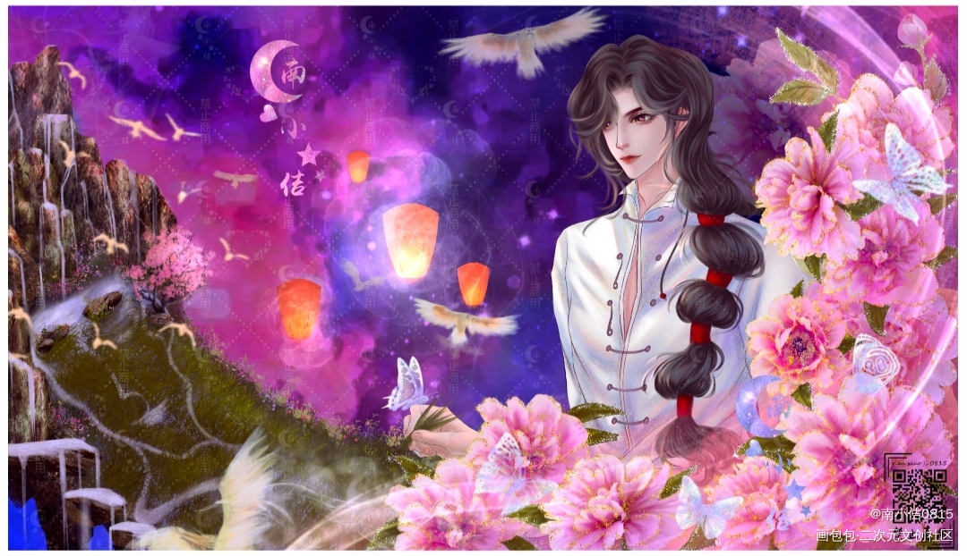 [天官赐福]同人图_天官赐福花怜古风厚涂绘画作品