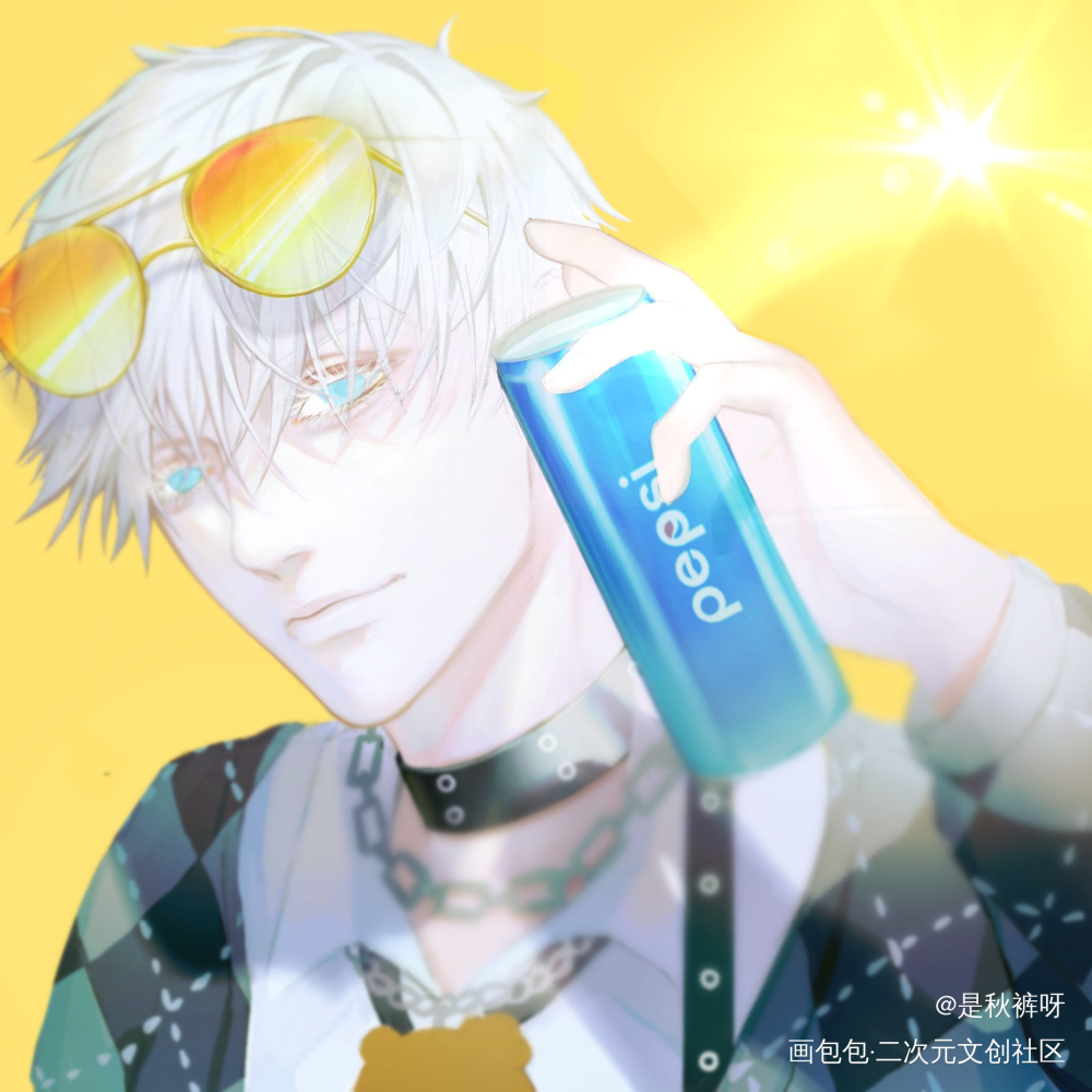 _咒术回战五条悟日系插画绘画作品