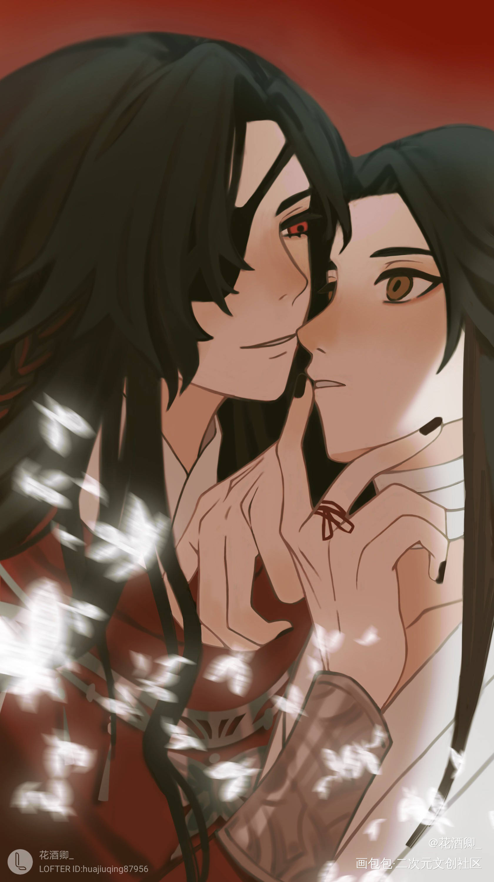 天官赐福_天官赐福花怜花城古风绘画作品