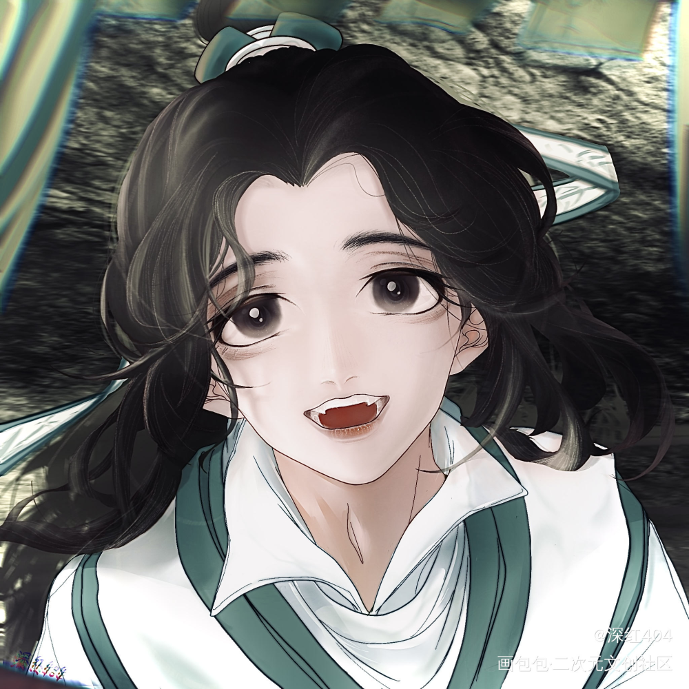 车窗外_人渣反派自救系统冰秋洛冰河绘画作品