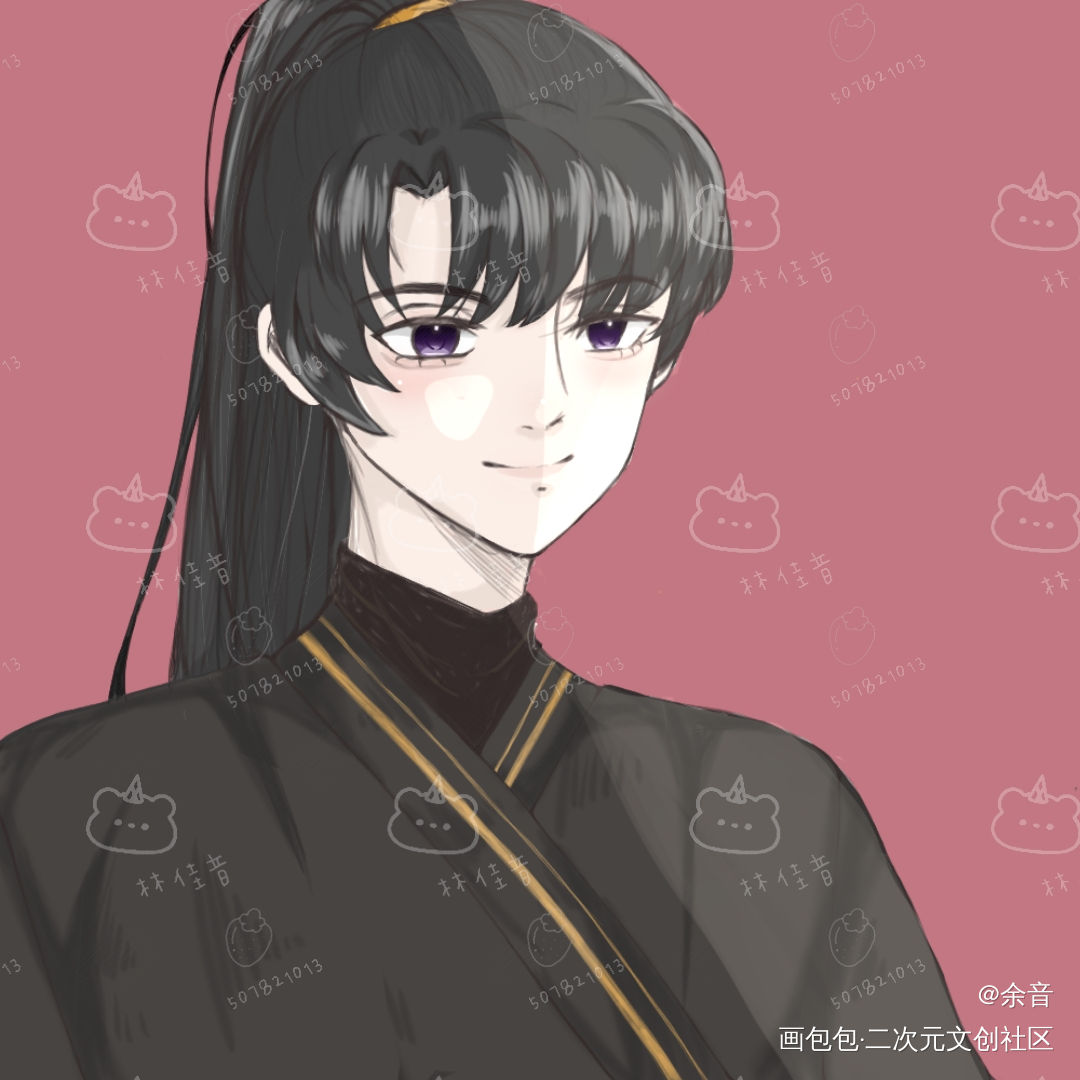 燃晚_二哈和他的白猫师尊燃晚绘画作品