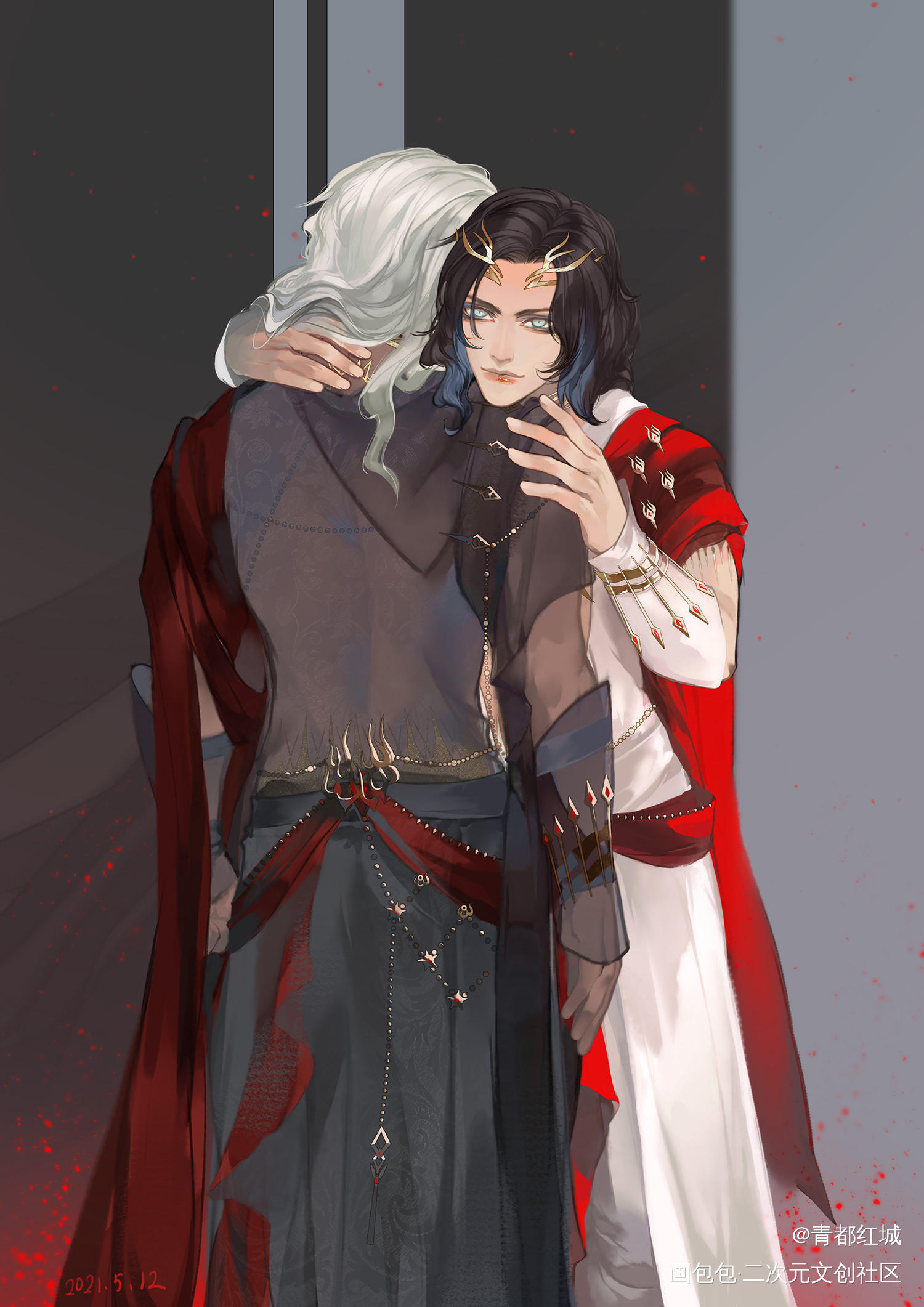 _剑网3明教古风平涂同人绘画作品