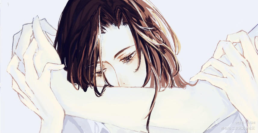 是xqgg！_我只喜欢你的人设自习夏习清厚涂绘画作品